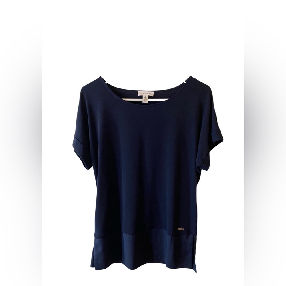 Calvin Klein Navy Blue Top - Picture 1 of 10